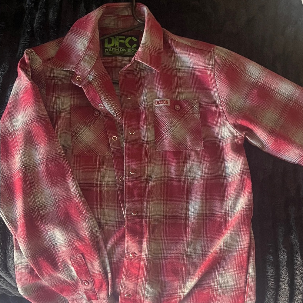 DIXXON Kids Red and White Checkered Shirt